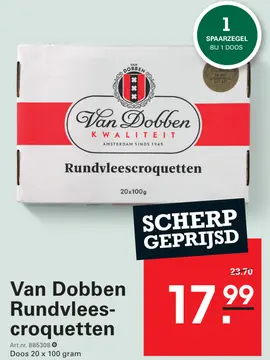 Aanbieding: Van Dobben Rundvleescroquetten