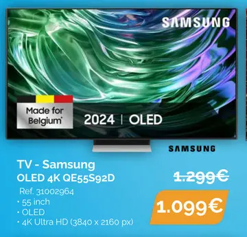 Offre: TV - Samsung OLED 4K QE55S92D