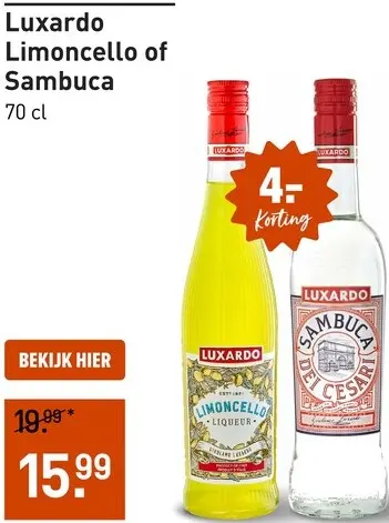 Aanbieding: Limoncello of Sambuca