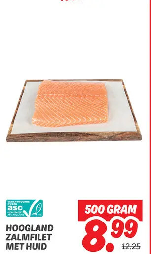 Aanbieding: Zalmfilet met huid