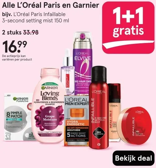 Aanbieding: Alle L'Oréal Paris en Garnier