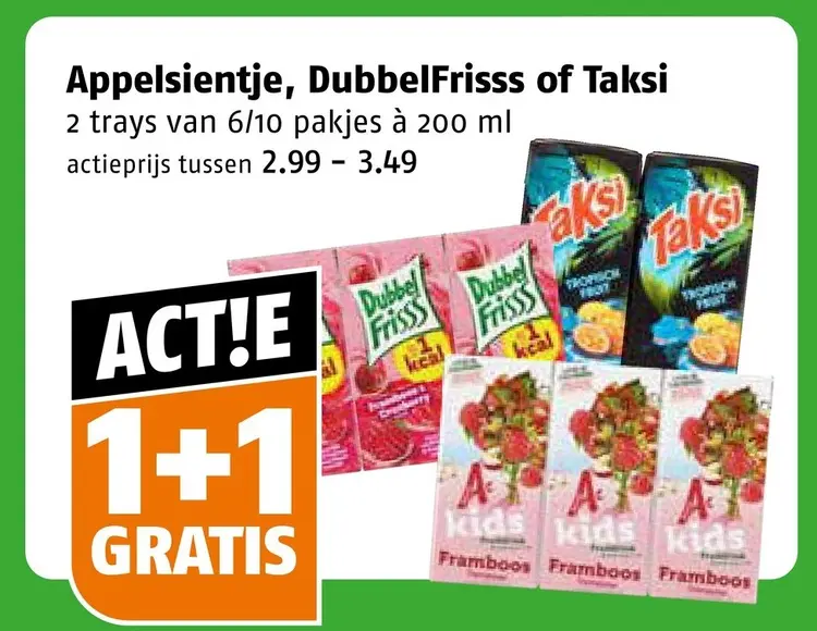 Aanbieding: Appelsientje, DubbelFrisss of Taksi
