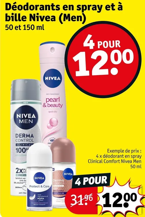 Offre: Déodorants en spray et à bille