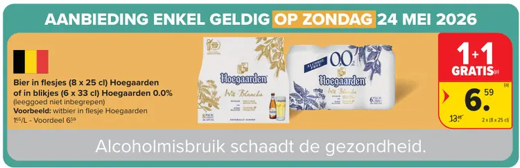 Promotie: Bier in flesjes of blikjes 0.0%