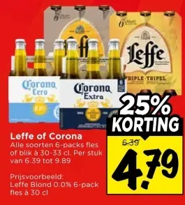 Aanbieding: Leffe or Corona