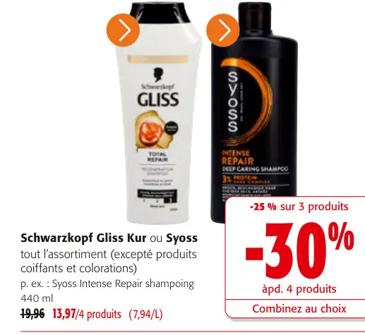 Offre: Gliss Kur ou Syoss