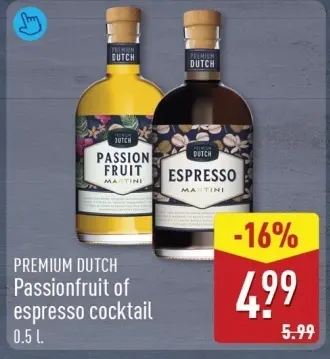 Aanbieding: Passionfruit of espresso cocktail