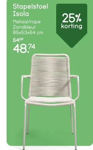 Aanbieding: Stapelstoel Isola