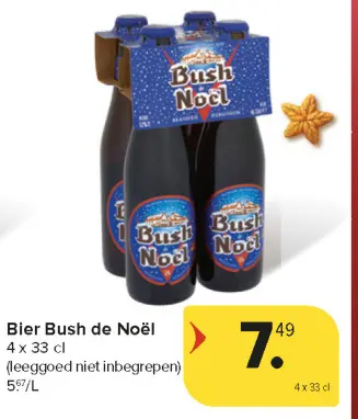 Promotie: Bier Bush de Noël