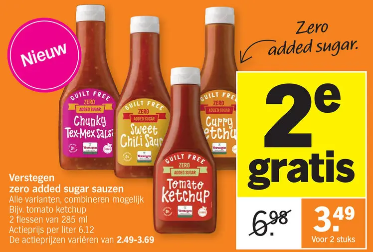 Aanbieding: Zero added sugar sauzen