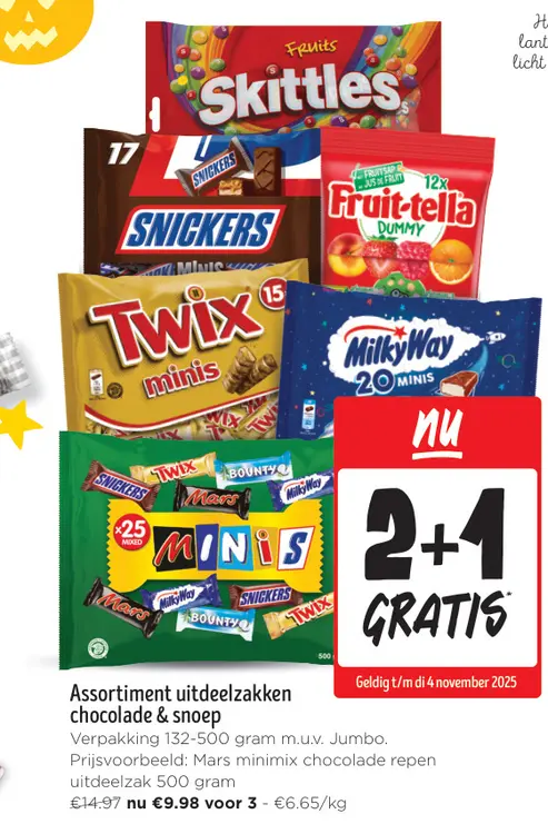 Aanbieding: Assortiment uitdeelzakken chocolade & snoep