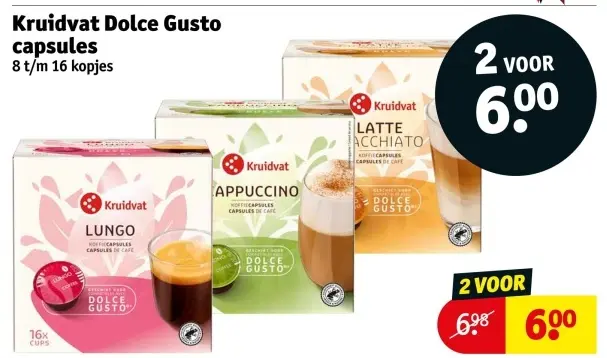 Aanbieding: Dolce Gusto capsules