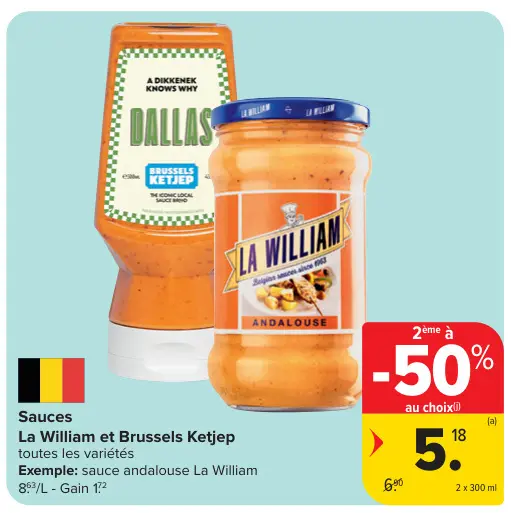 Promotie: Sauces La William et Brussels Ketjep