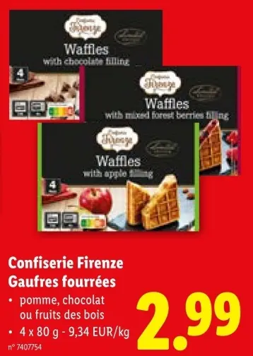 Offre: Gaufres fourrées
