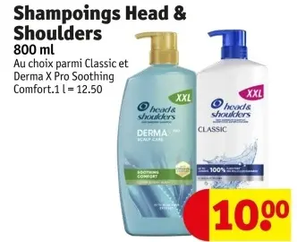 Offre: Shampoings Head & Shoulders