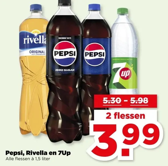 Aanbieding: Pepsi, Rivella en 7Up