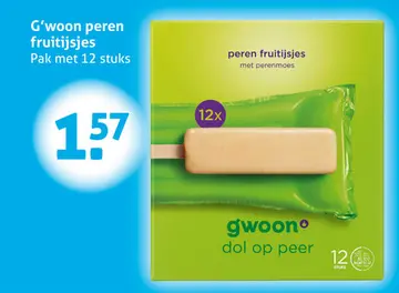 Aanbieding: G'woon peren fruitijsjes