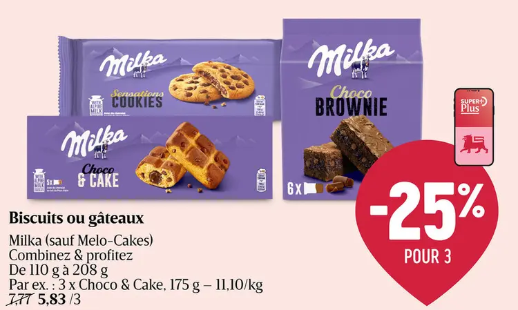 Offre: Biscuits ou gâteaux Milka (sauf Melo-Cakes)