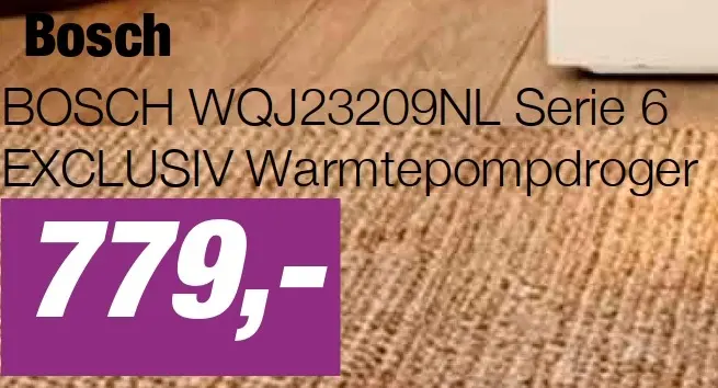Aanbieding: BOSCH WQJ23209NL Serie 6 EXCLUSIV Warmtepompdroger