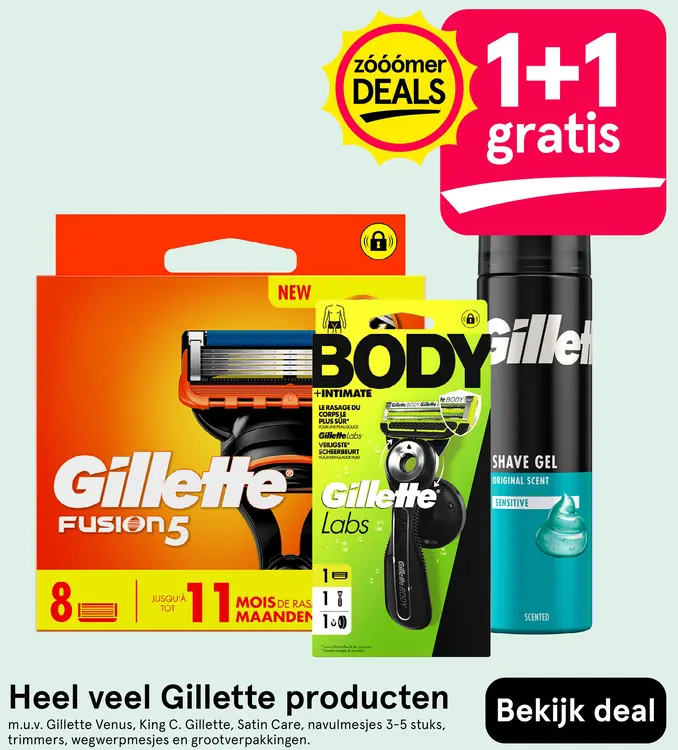 Aanbieding: Heel veel Gillette producten
