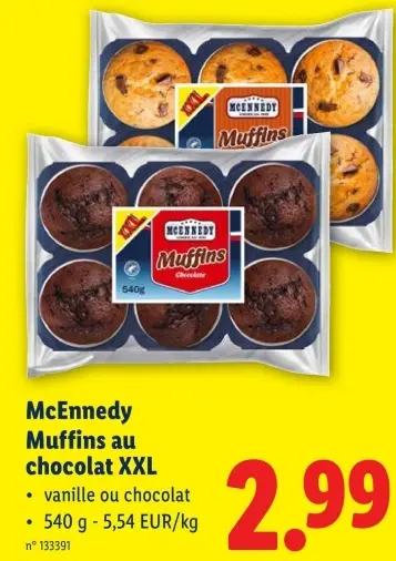 Offre: Muffins au chocolat XXL