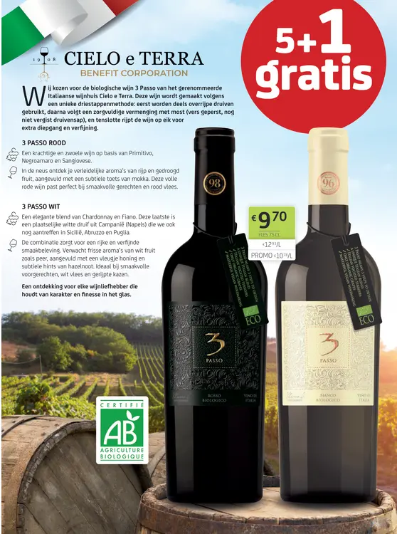 Promotie: Cielo e Terra 3 Passo