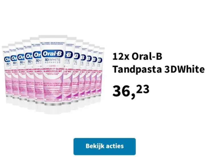 Promotie: Oral-B Tandpasta 3DWhite