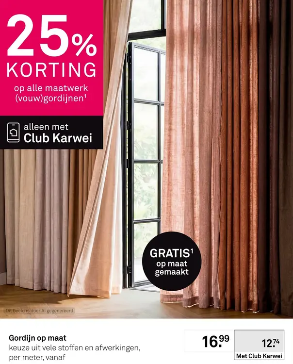 Aanbieding: Gordijn op maat