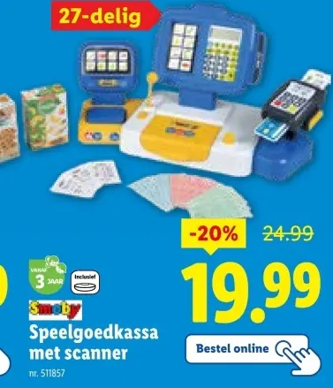 Aanbieding: Speelgoedkassa met scanner