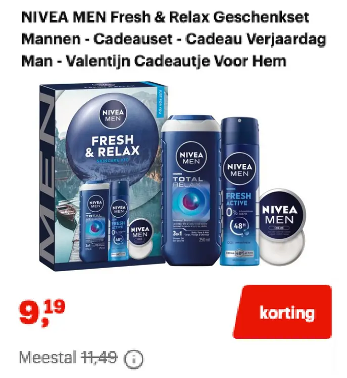 Aanbieding: Nivea Men Fresh & Relax Skincare Kit / Body &