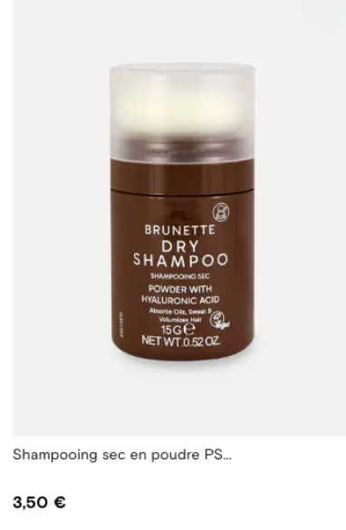 Offre: Shampooing sec en poudre