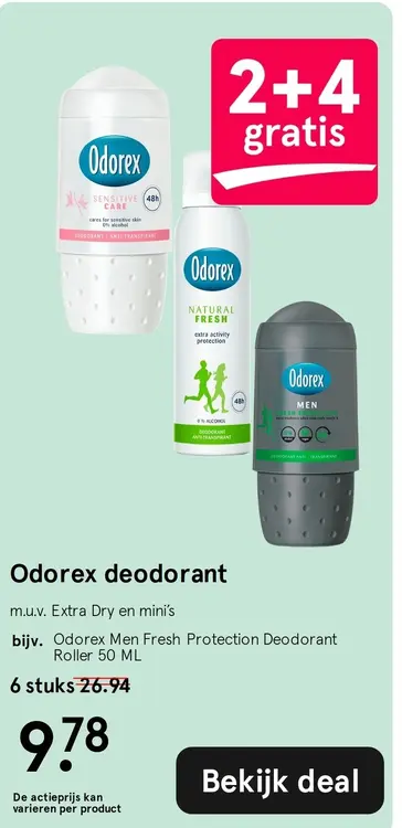 Aanbieding: Odorex deodorant