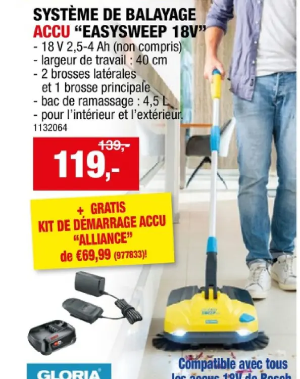 Offre: Système de balayage accu "easysweep"