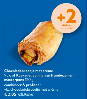 Promotie: Chocoladebroodje met crème