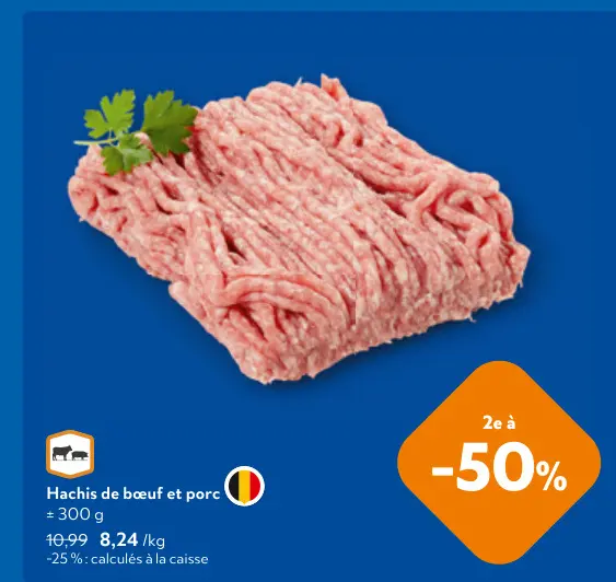 Offre: Hachis de bœuf et porc