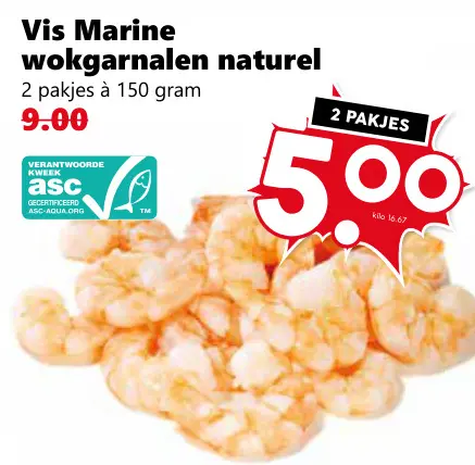 Aanbieding: Vis Marine wokgarnalen naturel