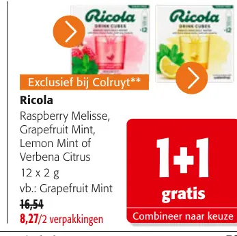 Promotie: Raspberry Melisse, Grapefruit Mint, Lemon Mint of Verbena Citrus