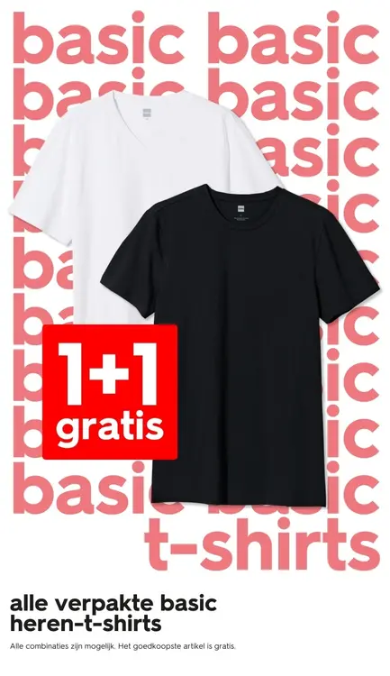 Aanbieding: Alle verpakte basic heren-t-shirts