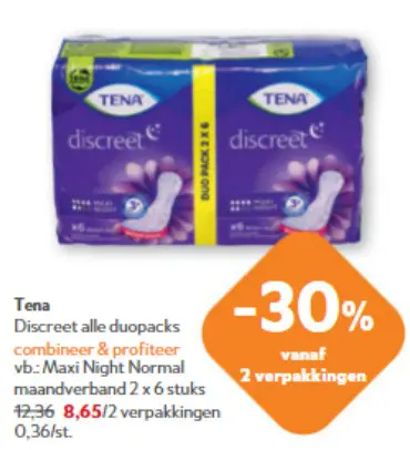 Promotie: Discreet alle duopacks
