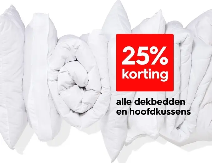 Aanbieding: dekbedden en hoofdkussens