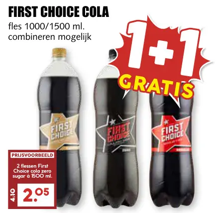 Aanbieding: First choice cola