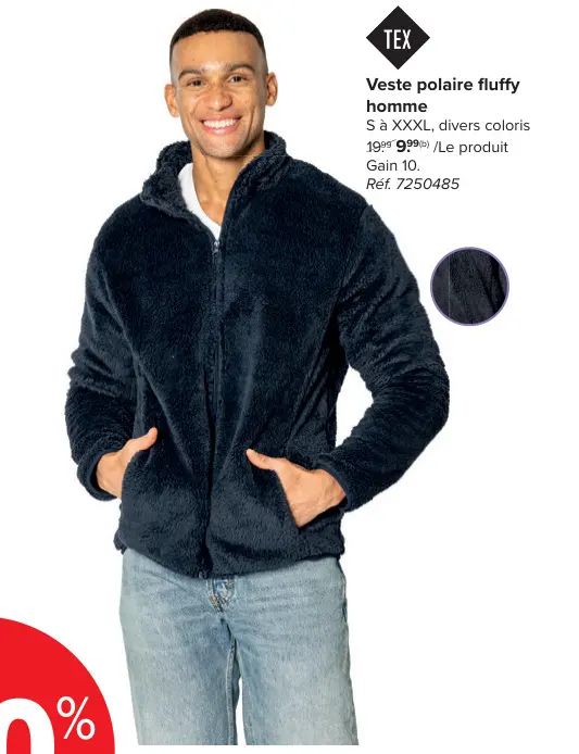 Offre: Veste polaire fluffy homme