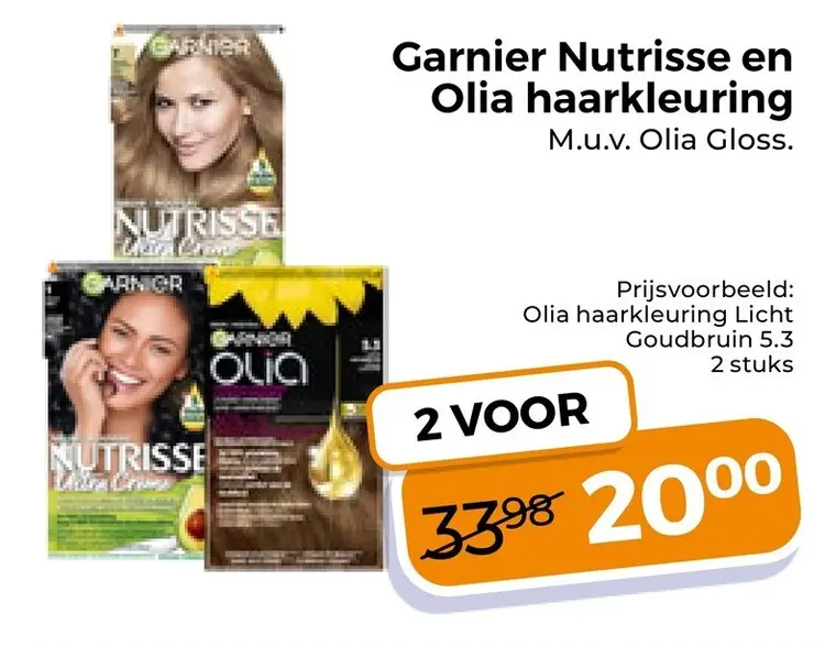 Aanbieding: Garnier Nutrisse en Olia haarkleuring