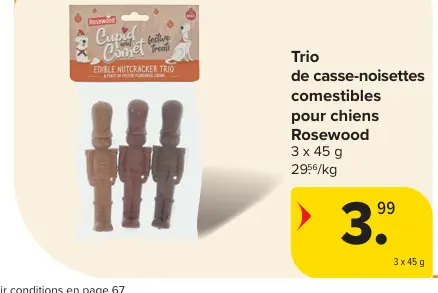 Offre: Trio de casse-noisettes comestibles pour chiens