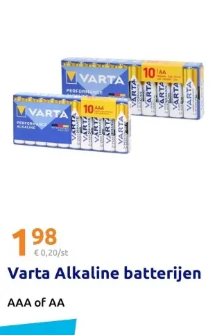 Aanbieding: Varta Alkaline batterijen