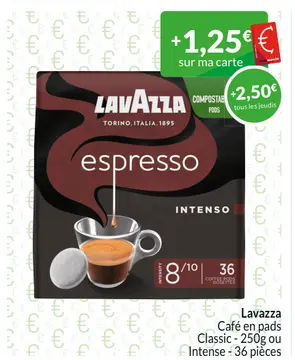Offre: Lavazza Café en pads