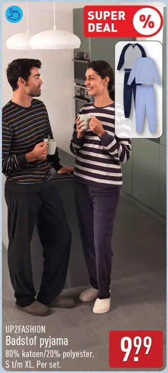 Aanbieding: UP2FASHION Badstof pyjama