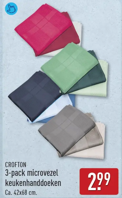 Aanbieding: 3-pack microvezel keukenhanddoeken