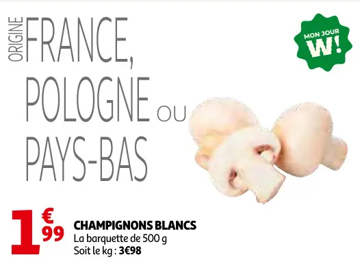 Offre: Champignons blancs