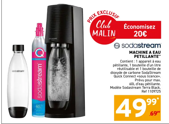 Offre: Machine a eau petillante